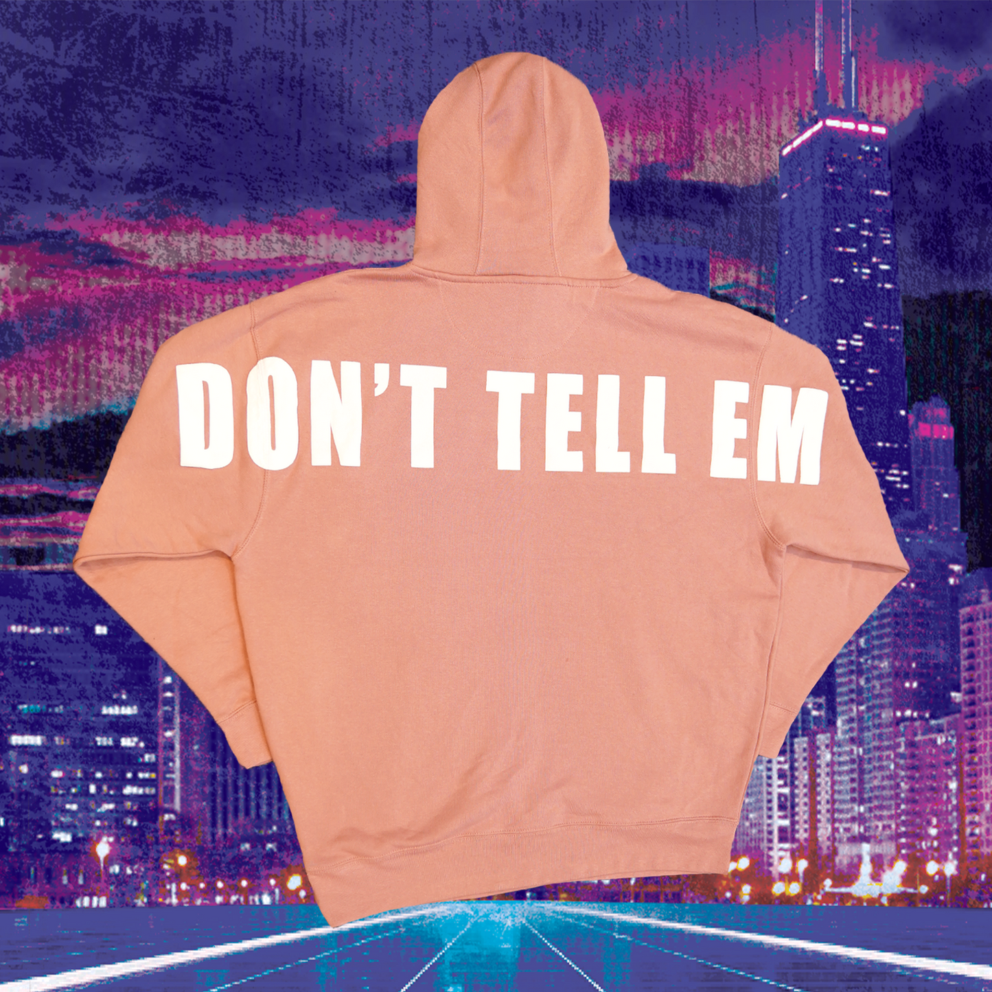 Don't Tell 'Em Puff Print Hoodie - Pink