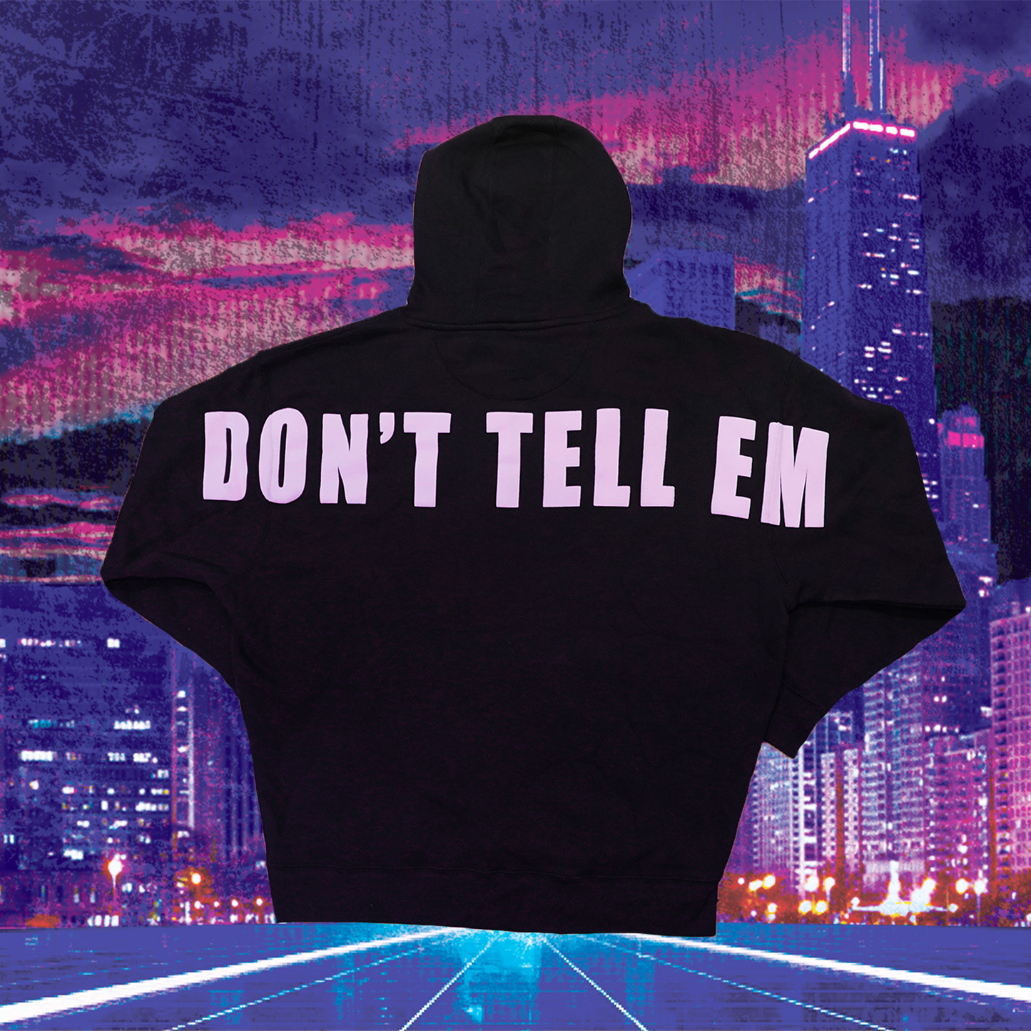 Don't Tell Em Puff Print Hoodie - Black