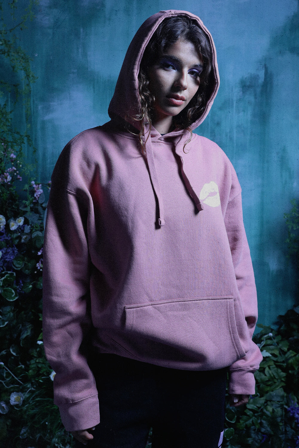 Don't Tell 'Em Puff Print Hoodie - Pink