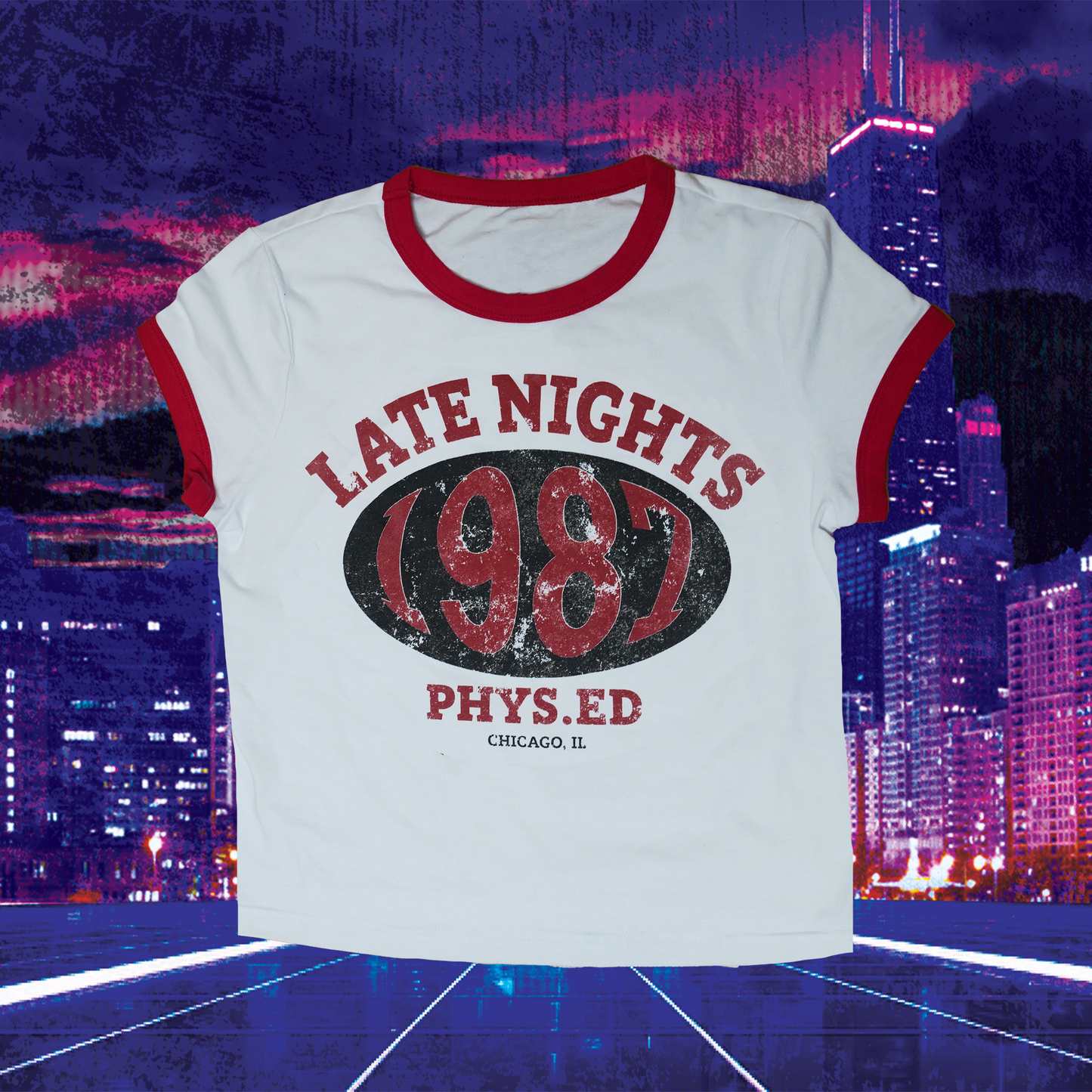 LATE NIGHTS 1987 RINGER BABY TEE